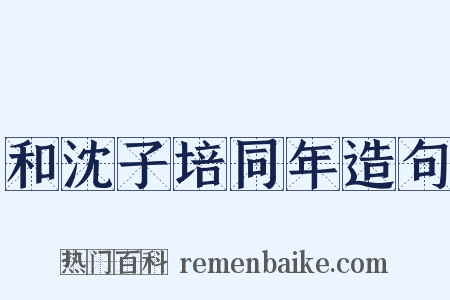 和沈子培同年造句是什么意思的图片